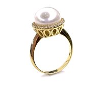 Anello Stocco Gioielli Donna in Oro giallo Perla AN55-17 - AN55-17